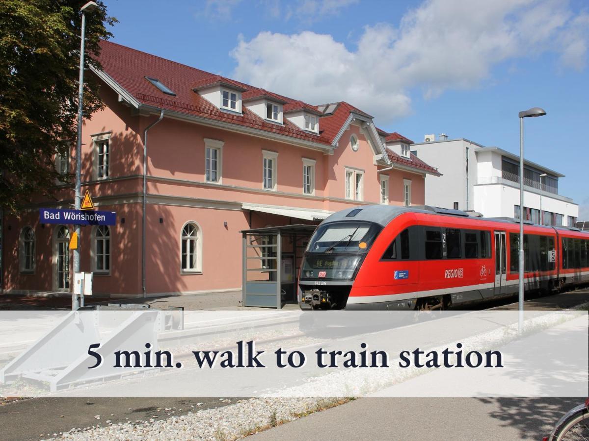Tolle Zweiraum-Ferienwohnung In Bester Lage L Innenstadtnaehe L 1 Minute Zum Bahnhof L Tv L Free-Wlan L Keine Kueche L Willkommen Im Hallo!-Apartment 4 Bad Wörishofen Zewnętrze zdjęcie